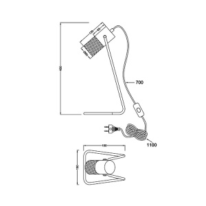 Stona lampa Tosh 1xE14 Trio Lighting 504300132 - Img 2