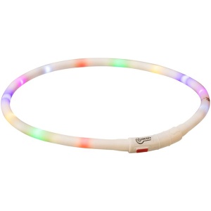 Svetleća ogrlica USB bela Trixie 12641