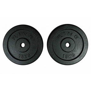 Tegovi set 2x15kg liveni crni RING RX PLO1-15 - Img 2