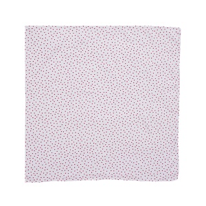 Tetra pelena od muslina 78x78cm Srce bela crvena