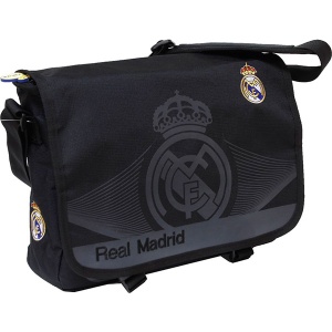 Torba na rame za školu Real Madrid Premium 34x11x25cm crna