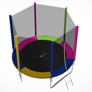 Trambolina Trampolina Premium Stil Multicolor 244cm sa merdevinama i unutrašnjom sigurnosnom mrežom - Img 3