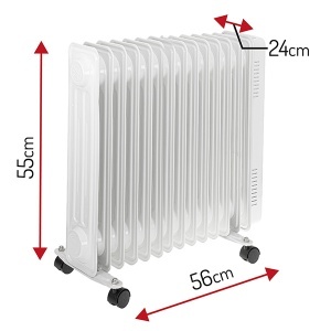 Uljani radijator sa 13 rebara 2500 W sa termostatom beli Adler AD7818 - Img 3