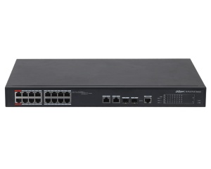 Upravljivi PoE svič PFS4218-16ET-240-V3 16-portni crni Dahua