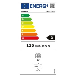 Vinska vitrina dvozonska podpultno ugradna Dunavox DAUF-17.58DB v9738 - Img 4