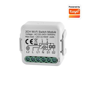 Wi-Fi smart prekidač-modul, 2x5A WFM-SWN02 - Img 1