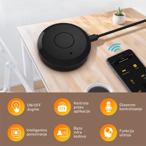 Wi-Fi smart univerzalni daljinski upravljač Tuya WFRC-IR3BK - Img 2