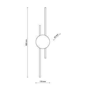Zidna lampa Java Led 30W 3000K TK Lighting 1367 - Img 3