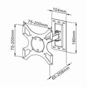 Zidni nosač za TV Full Motion LCD-2901 SBox 571 - Img 3