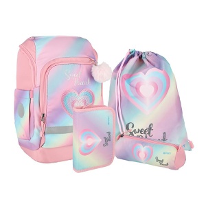 Anatomska torba set 4u1 Spirit Smart Pack Heart Diamond roze