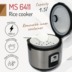 Aparat za kuvanje pirinča 1,5 l Mesko MS6411 - Img 3