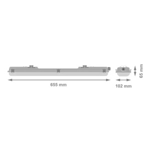 Armatura za dve LED cevi 60cm Ledvance 4099854463716E - Img 2
