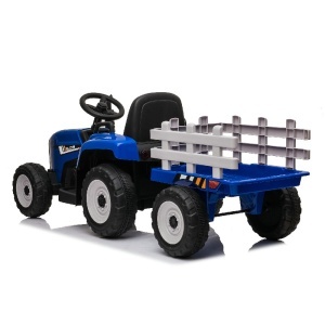 Automobil na akumulator Traktor Plavi sa prikolicom i daljinskim 248 - Img 2