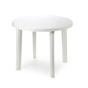 Baštenski sto plastični beli 90x90x72cm Ipae ProGarden Tondo 030758-906006