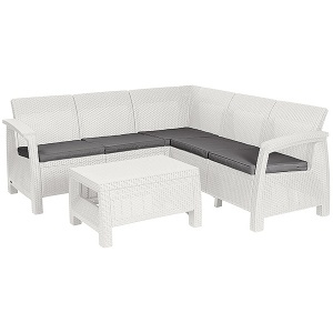 Baštenski ugaoni set Corfu Relax beli CU 225177