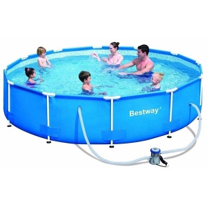 Bazen za dvorište BESTWAY 366x76cm sa čeličnim ramom i pumpom 56681E