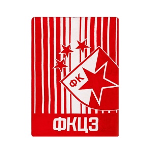 Ćebe Crvena Zvezda FKCZ 25 150x200cm pamuk akril Poliester crvena bela