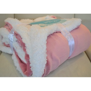 Ćebe sa krznom 150x200 baby pink 50115 5033