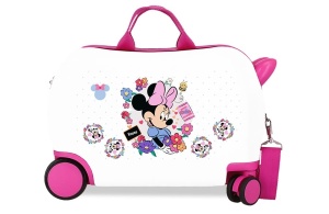 Dečiji kofer na točkićima Disney Minnie Happy To Be Me ABS 45x31x20cm bela roze