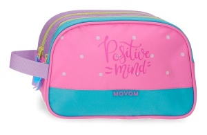 Dečiji neseser sa 2 pregrade Movom Positiv Mind 26x16x10cm roze