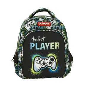 Dečiji Ranac Octopus Okb2604 The Player 26x10x30,5cm crna