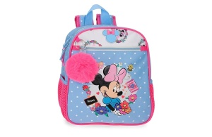 Dečiji ranac za vrtić Disney Minnie Flowers 23x28x10cm roze plava