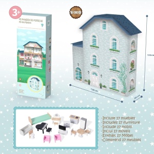 Drvena kućica za Barbi lutke Premium 130,3x36x134,5cm Barbie 330162 - Img 4