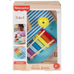 Drveni muzički sto 3u1 Fisher Price MA 58386