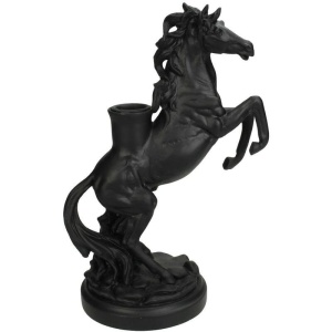 Držač za sveću Horse 23cm crni 040032 - Img 1