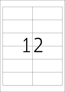 Etikete 96x42,3 A4/12 1/25 bela - Img 3