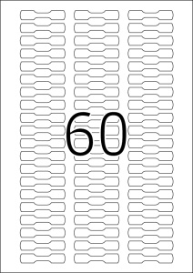 Etikete prsten 10x49 A4/60 1/1500 bela - Img 2