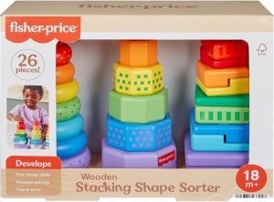 Fisher Price Drvena igračka za slaganje i sortiranje oblika