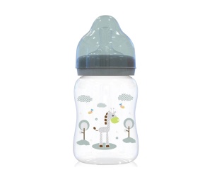 Flašica Širok Vrat 250ml 0m+ Nana Zelena Lorelli Animals 10200710004