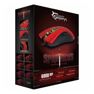 Gejmerski miš 4800dpi Spartacus Red WhiteShark 6001 - Img 3