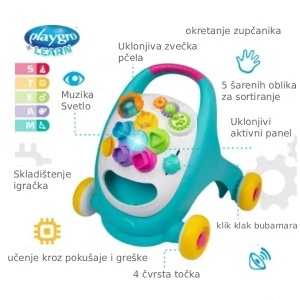 Guralica za decu sa svetlosnim i zvučnim efektima plava Playgro A068877 - Img 4