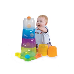 Igračke za bebe kula za slaganje sa toboganom Winfun 45154 - Img 3