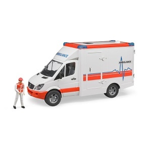 Kamion MB Sprinter ambulanta sa figurom Bruder 025366 - Img 1