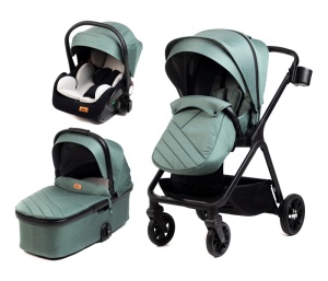 Kolica Za Bebe set 3u1 Zelena BBO Mamamia A5GREEN