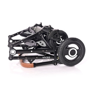 Kolica za bebe set Sena Black Marble Lorelli 10021612183 - Img 4
