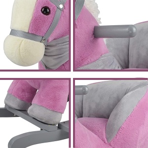 Konj na ljuljanje roze 68x35x50cm Knorr Toys 403859 - Img 3