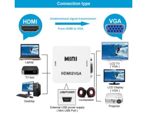 Konverter HDMI na VGA MaxPro Line aktivni sa audio izlazom beli - Img 2