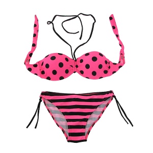 Kupaći kostim dvodelni pink X2048