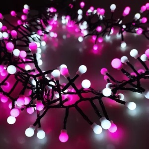 Lampice za jelku sa 100 roze i belih LED dioda 10m Modee ML-C2021