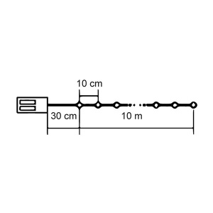 Lampice za jelku sa 100 toplo belih LED dioda ML-C2012 - Img 3