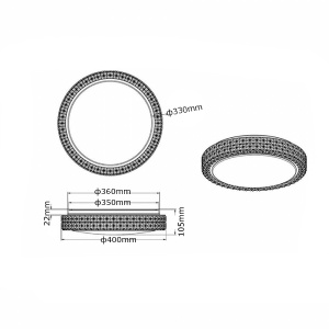 Led plafonjera Pegasus 24W 3000K Trio lighting R62422100 - Img 2
