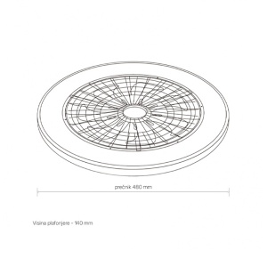 Led plafonjera sa ventilatorom 48W YL-FAN-G001/D - Img 2