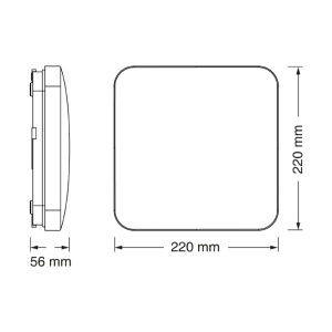 LED pravougaona plafonjera 12W 3000K IP20 Osram 4099854648243E - Img 3