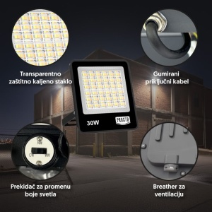LED reflektor 30W promenljiva boja svetla Prosto LRF043CCT-030W - Img 2