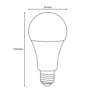 LED sijalica klasik hladno bela 15W Prosto LS-A70-CW-E27/15 - Img 2