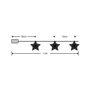 LED svetleći niz Zvezde 0.9m Modee ML-C3029 - Img 2